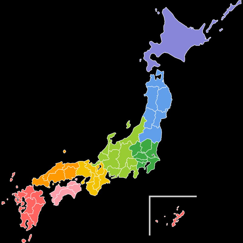 東日本の各都道府県ごとの補助金